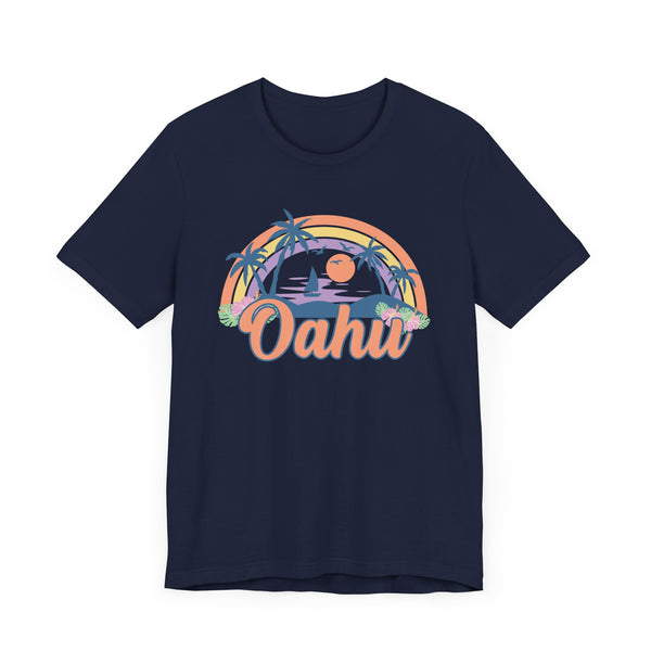 Oahu, Hawaii T-Shirt - Retro Beach Unisex Oahu Shirt