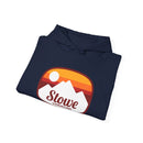 Stowe, Vermont Hoodie - Retro Ombre Unisex Stowe Hoodie Sweatshirt-8