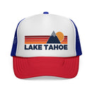 Lake Tahoe, California Retro Mountains Trucker Hat - Vintage Style Lake Tahoe Cap-1