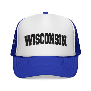 Buy royal Wisconsin Retro Collegiate Style Trucker Hat