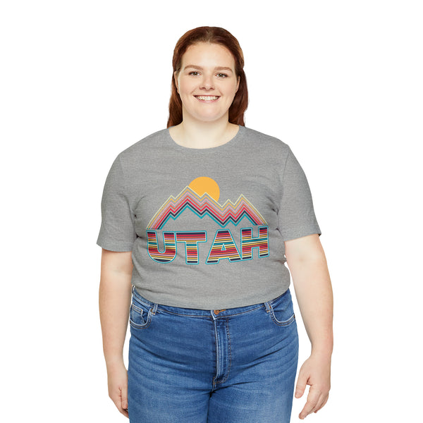 Utah T Shirt Retro Mountain - Unisex Utah Shirt