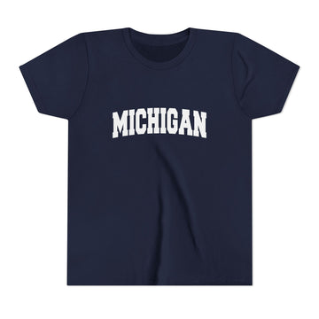 Buy navy Michigan Youth Graphic Tee - Kids T Shirt