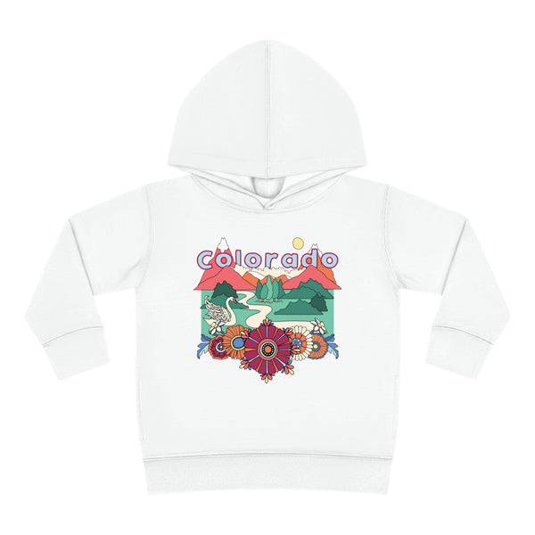 Colorado Toddler Hoodie - Boho Mountain Unisex Colorado Toddler Sweatshirt