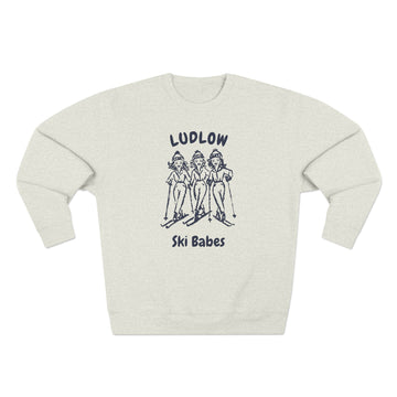 Premium Ludlow, Vermont Ski Babes Sweatshirt
