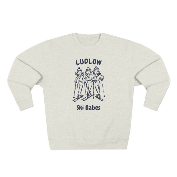 Premium Ludlow, Vermont Ski Babes Sweatshirt