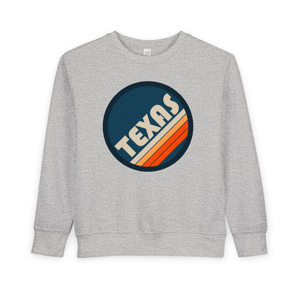 Texas Toddler Sweatshirt - Retro Texas Toddler Crewneck Sweatshirt