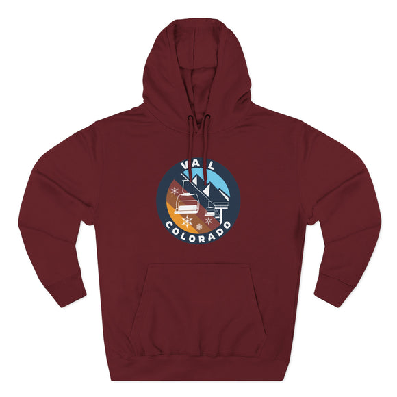 Premium Vail, Colorado Ski Lift Hoodie