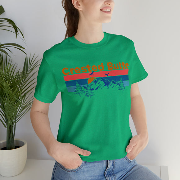 Crested Butte, Colorado Shirt - Mountain Sunset Unisex Crested Butte T-Shirt