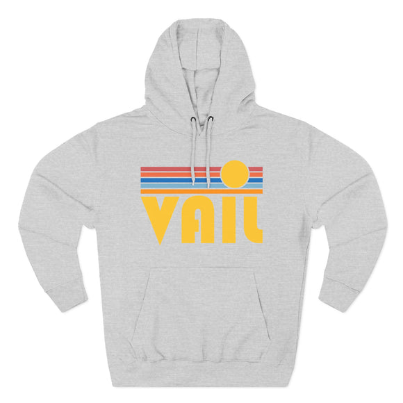 Premium Vail, Colorado Hoodie - Retro Sun Unisex Sweatshirt