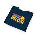 Biloxi, Mississippi Toddler Sweatshirt - Retro Sun Biloxi Toddler Crewneck Sweatshirt-17