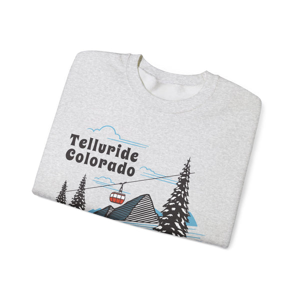 Telluride, Colorado Sweatshirt - Unisex Retro Ski Mountain Gondola Telluride Sweatshirt