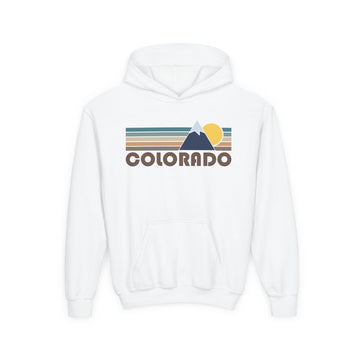 Colorado Youth Hoodie - Retro Mountain Colorado Youth Sweatshirt