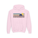Colorado Youth Hoodie - Retro Mountain Colorado Youth Sweatshirt-8