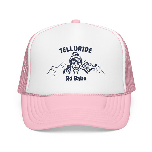 Telluride, Colorado Ski Babe Trucker Hat — Foam Mesh Cap