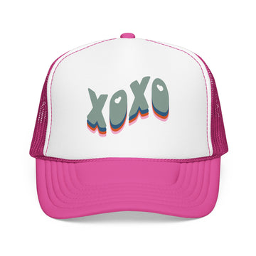 Buy hot-pink-white-hot-pink XOXO Trucker Hat Boho