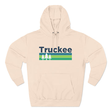 Buy pale-pink Premium Truckee, California Hoodie - Retro Unisex Truckee Sweatshirt - Stripe Wordmark