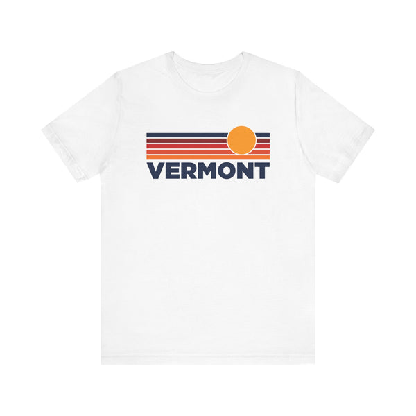 Vermont T-Shirt Retro Sun Ombre Unisex Tee, Vintage Vermont Tee, Mountain Sun Tee, Vermont Souvenir Shirt