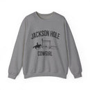 Jackson Hole, Wyoming Sweatshirt - Mountain Cowgirl Graphic Crewneck-3