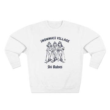 Premium Snowmass Village, Colorado Ski Babes Sweatshirt - 0