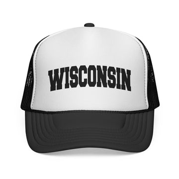 Wisconsin Retro Collegiate Style Trucker Hat - 0