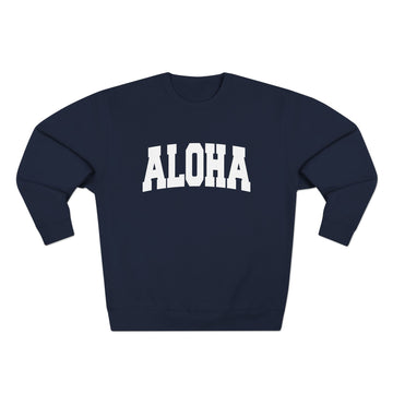 Buy navy Premium Aloha Retro Graphic Sweatshirt