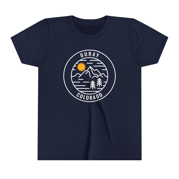 Ouray, Colorado Youth Shirt - Retro Mountain Ouray Kid's T-Shirt