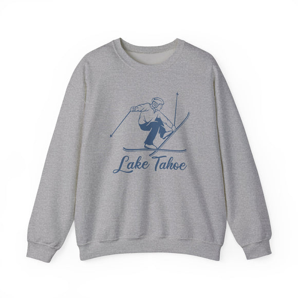 Lake Tahoe, California Sweatshirt - Vintage Skiing Graphic Crewneck