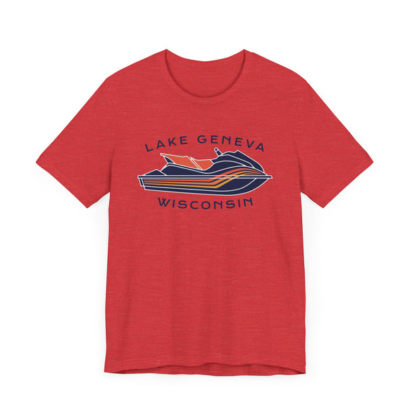 Lake Geneva, Wisconsin T Shirt - Jetski Boating Graphic Tee