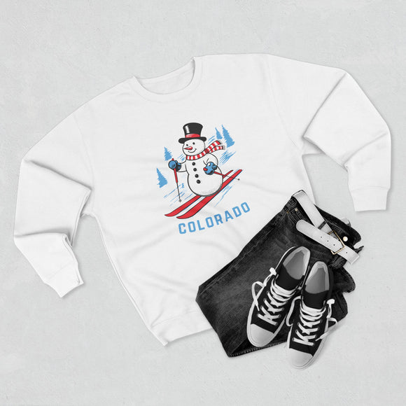 Premium Colorado Skiing Snowman Sweatshirt