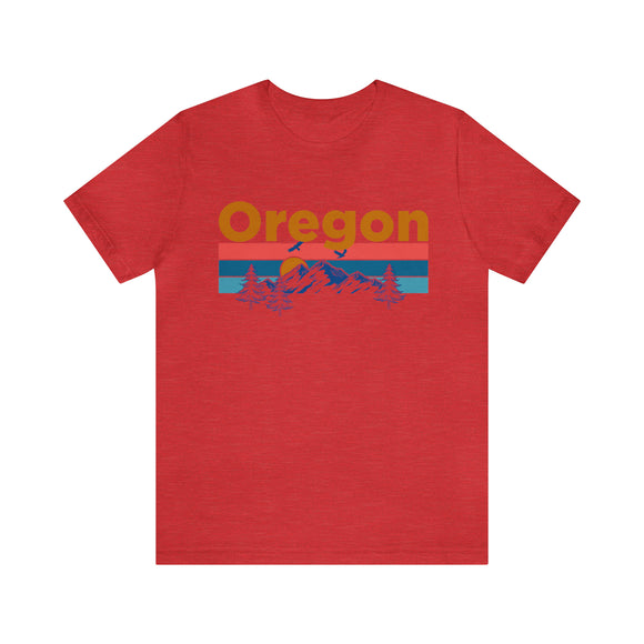 Oregon T-Shirt - Mountain Sunset Unisex Oregon Shirt