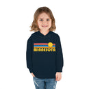 Minnesota Toddler Hoodie - Retro Sunrise Unisex Minnesota Toddler Sweatshirt-9