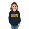 Minnesota Toddler Hoodie - Retro Sunrise Unisex Minnesota Toddler Sweatshirt