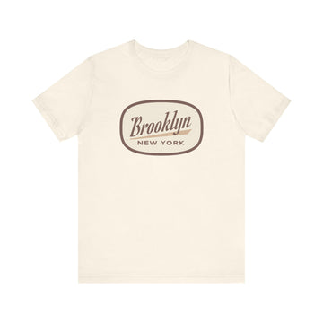 Buy natural Brooklyn, New York T-Shirt - Retro Unisex Brooklyn Shirt - Oval Badge
