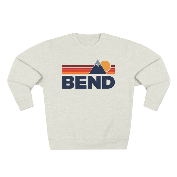 Premium Bend, Oregon Mountain Lines Graphic Sweatshirt