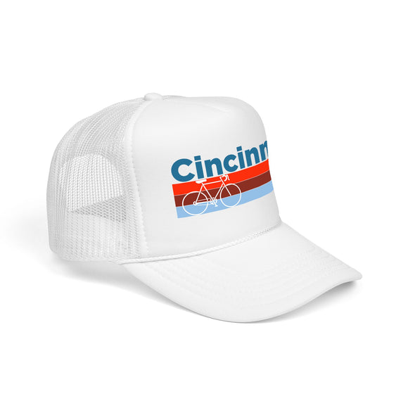 Cincinnati, Ohio Trucker Hat - Foam Cincinnati Bike Cap