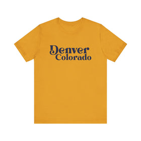 Buy mustard Denver, Colorado Graphic Tee, Casual T-Shirt, Vintage Style Shirt