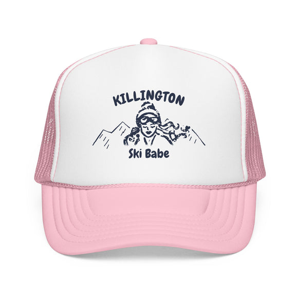 Killington, Vermont Ski Babe Trucker Hat — Foam Mesh Cap