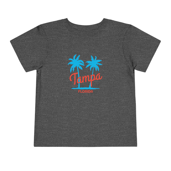 Tampa, Florida Toddler T-Shirt - Retro Palm Tree Toddler Tampa Shirt