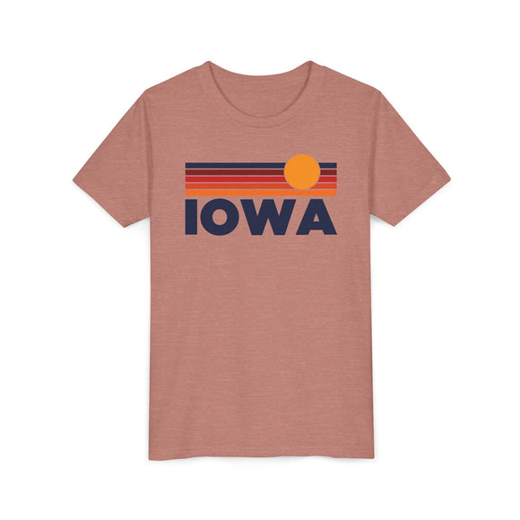 Iowa Youth T-Shirt — Retro Sun Tee