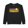 Vermont Toddler Sweatshirt - Retro Sun Vermont Toddler Crewneck Sweatshirt