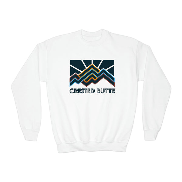 Crested Butte, Colorado Youth Sweatshirt - Unisex Kid's Crested Butte Crewneck Sweatshirt