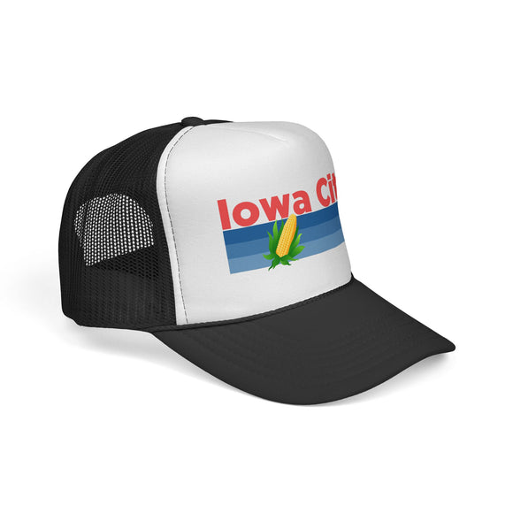 Iowa City, Iowa Retro Corn and Farm Trucker Hat