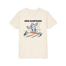New Hampshire Yeti Snowboard Youth Tee - Kids Skiing Shirt-1