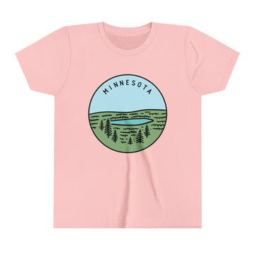 Buy pink Minnesota Youth T-Shirt - Unisex Kids Minnesota Shirt