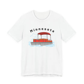 Minnesota T Shirt - Retro Pontoon Boat Minnesota Tee