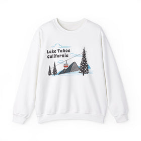 Lake Tahoe, California Sweatshirt - Unisex Retro Ski Mountain Gondola Lake Tahoe Sweatshirt