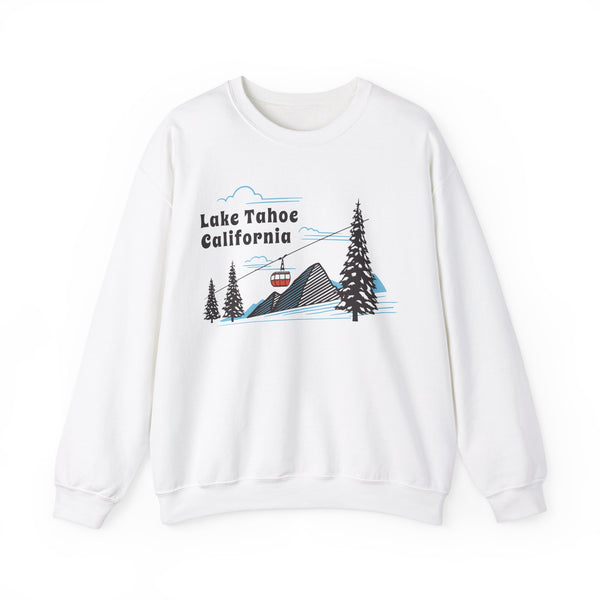Lake Tahoe, California Sweatshirt - Unisex Retro Ski Mountain Gondola Lake Tahoe Sweatshirt
