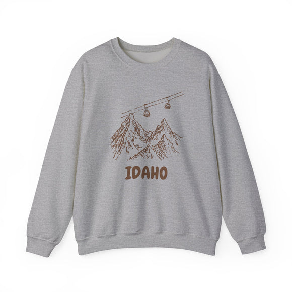 Idaho Mountain Gondola Sweatshirt, Travel Graphic