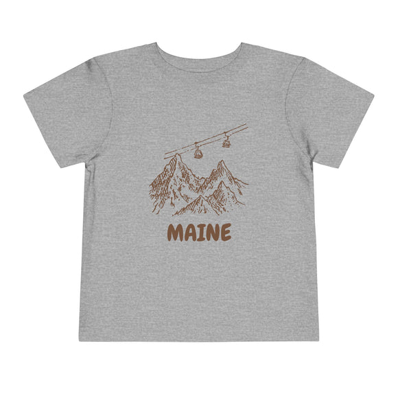 Maine Toddler T-Shirt — Vintage Gondola Ski Mountain Tee