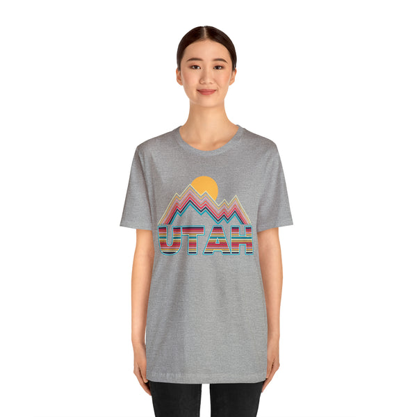 Utah T Shirt Retro Mountain - Unisex Utah Shirt